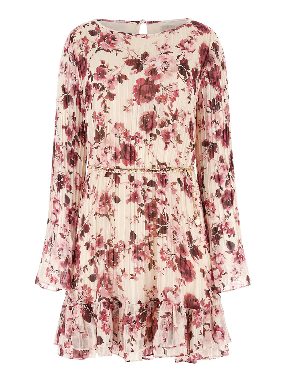 Vestito Mini Guess Ilenia Pleat da Donna - Floreale Multicolore