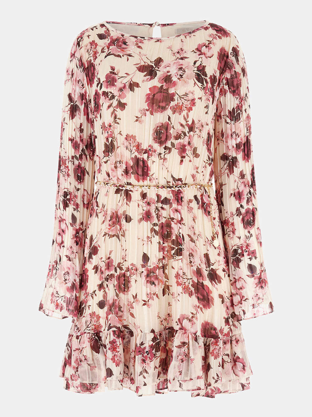 Vestito Mini Guess Ilenia Pleat da Donna - Floreale Multicolore