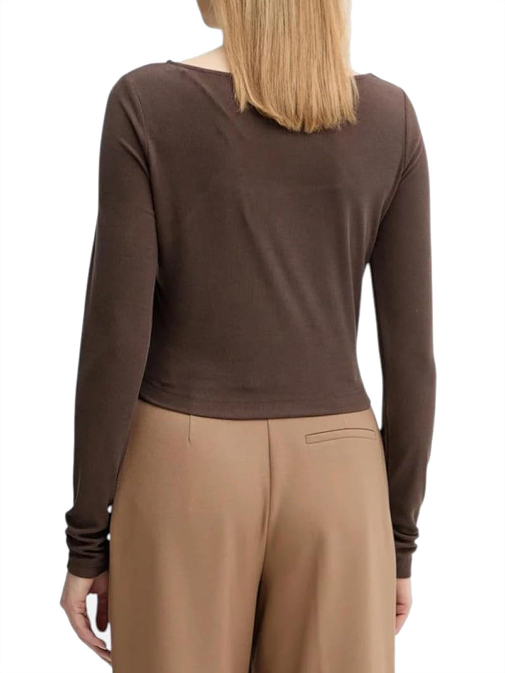 Guess Top Donna Mod. W6RP11 KAQL2 G1EA Moro Marrone