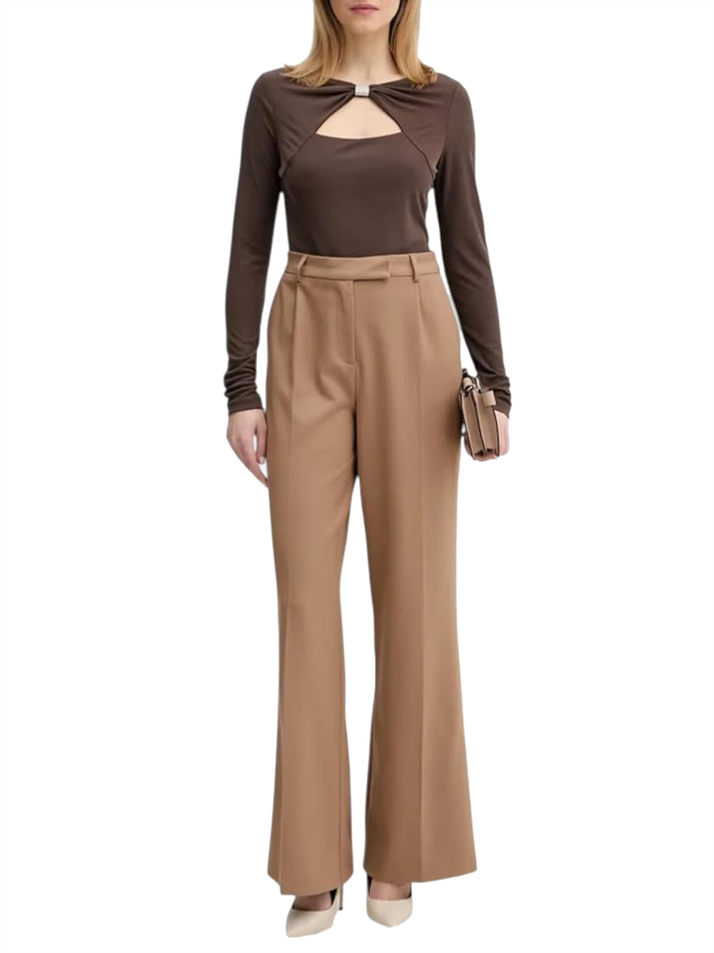 Guess Top Donna Mod. W6RP11 KAQL2 G1EA Moro Marrone