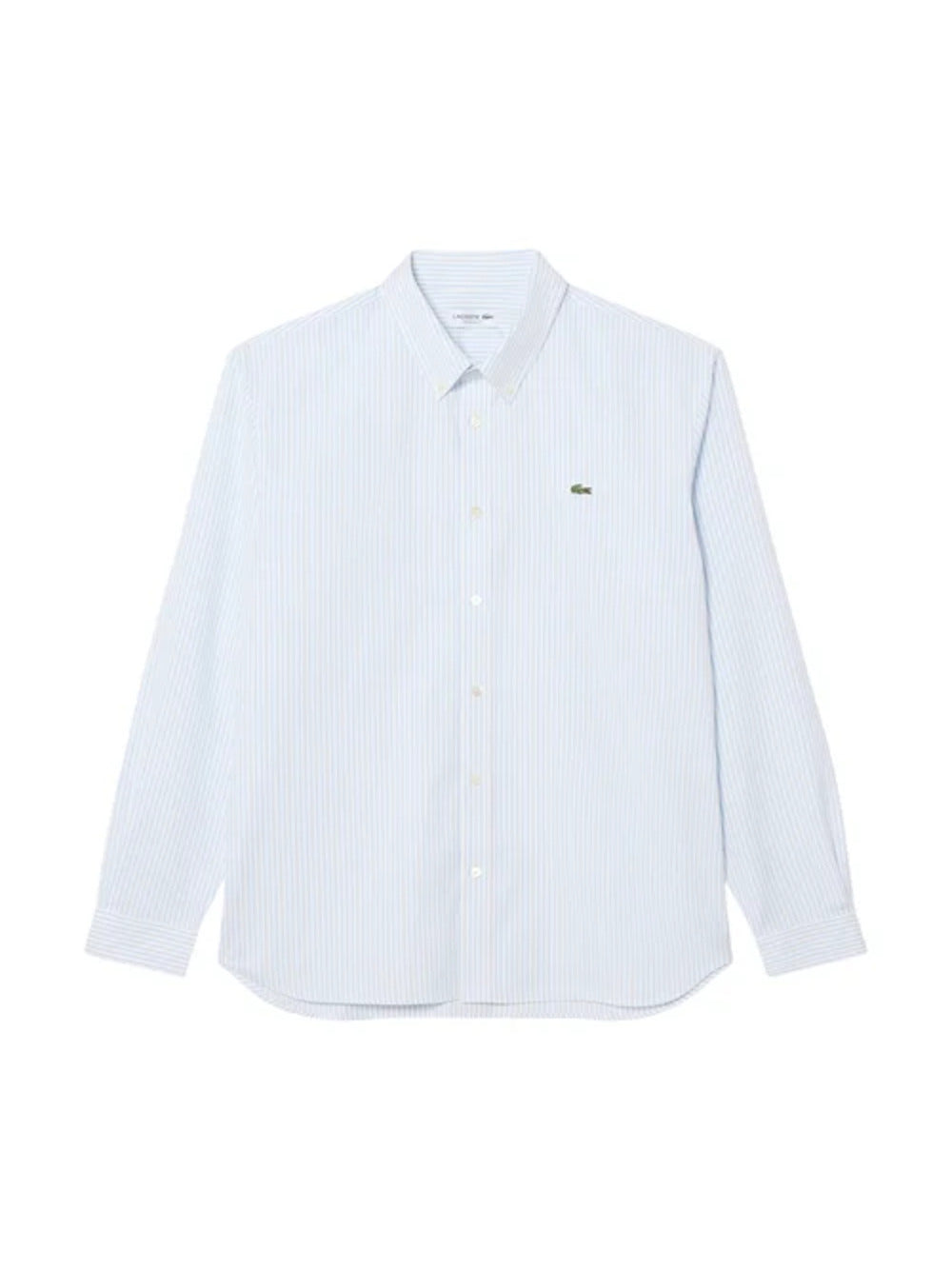 Lacoste Camicia m/l Uomo Mod. CH5084 POPELIN-RIG FAC Celeste Blu