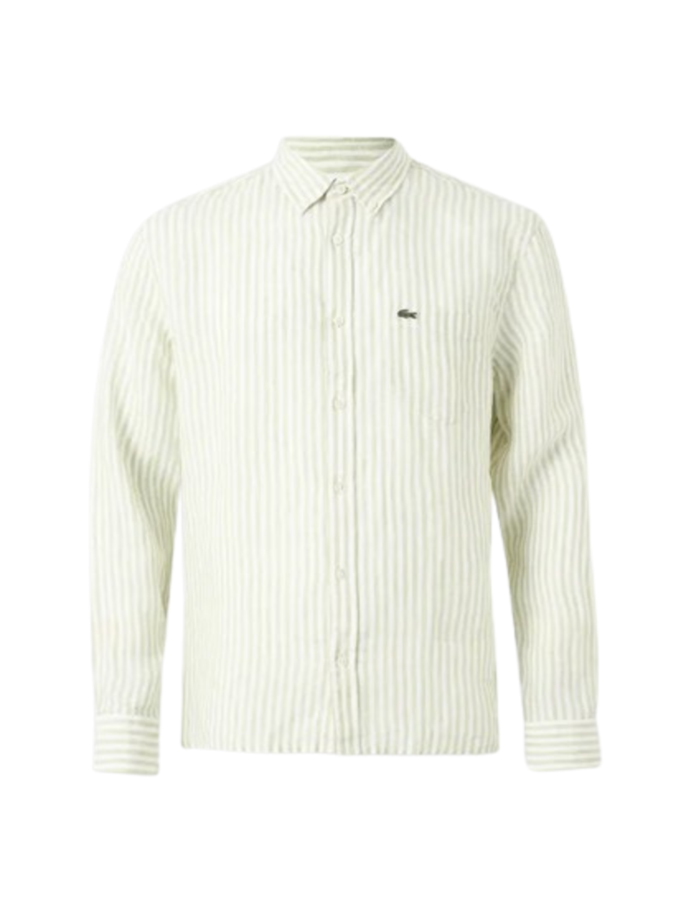 Lacoste Camicia m/l Uomo Mod. CH6985 LINO-RI 374 Verde