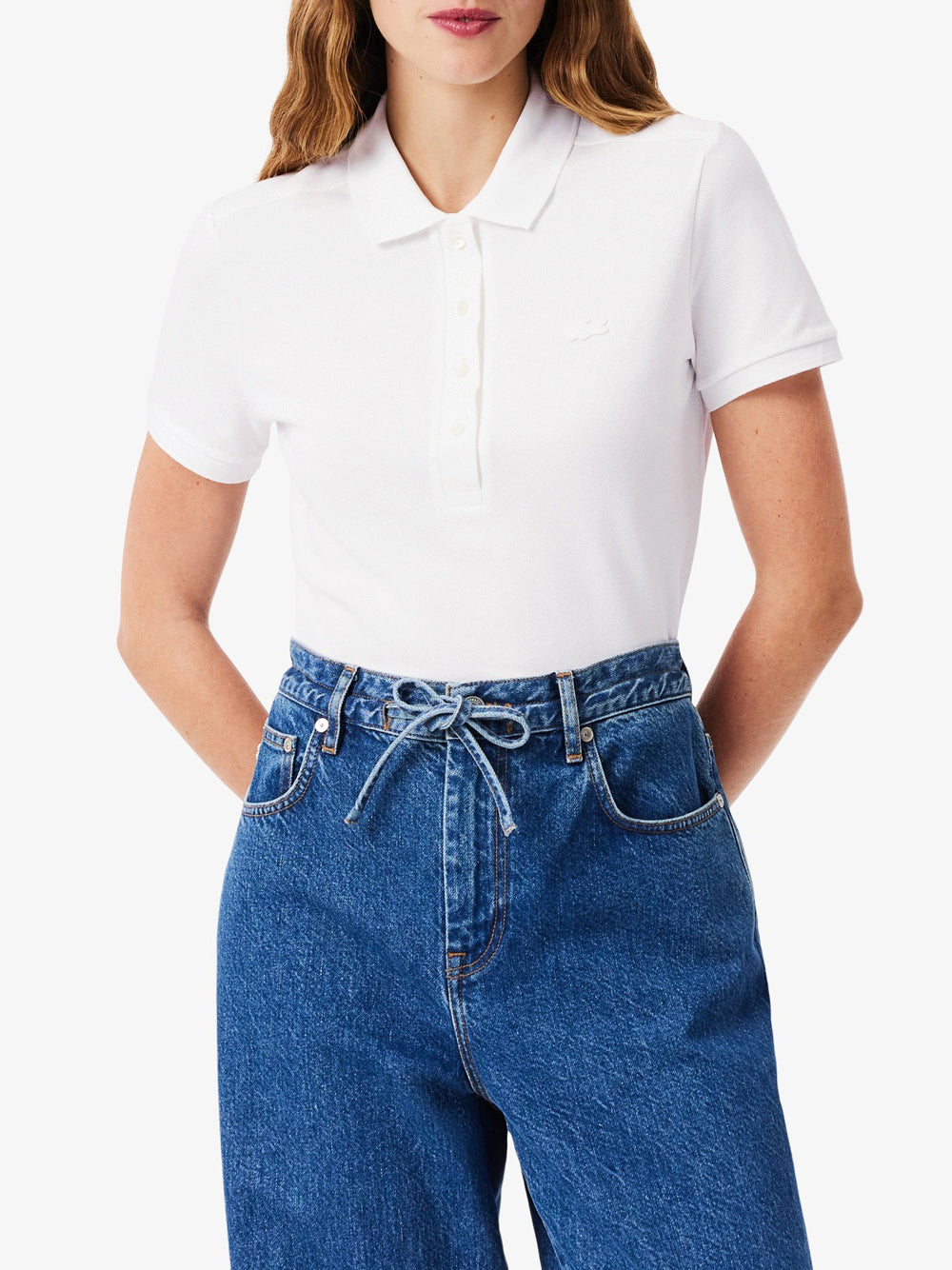 Polo Lacoste da Donna - Bianco