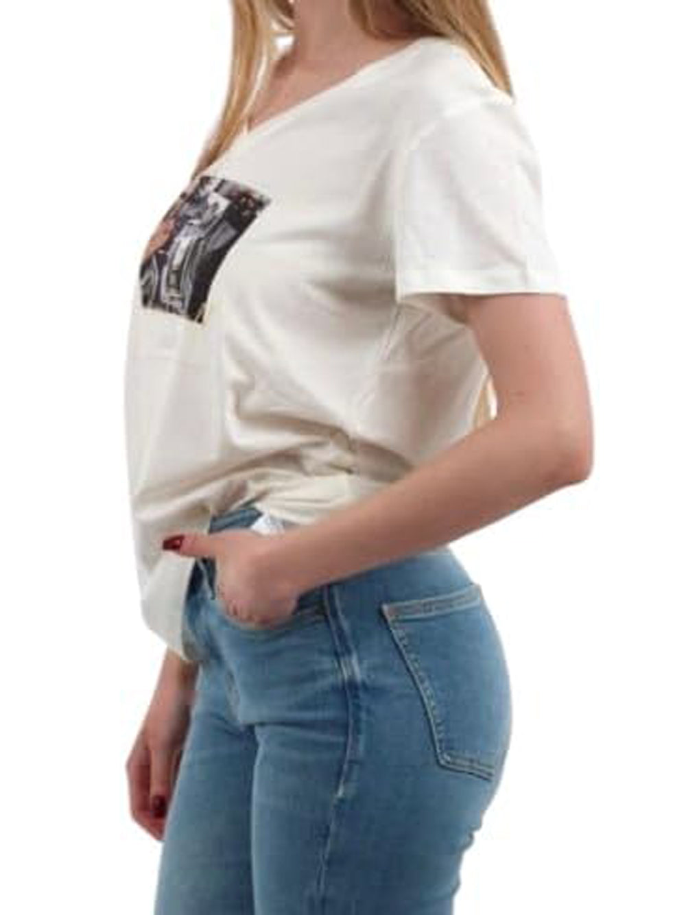Liu Jo Liu Jo T-shirt Donna Mod. TA6057 JS923 P9187 Panna Avorio