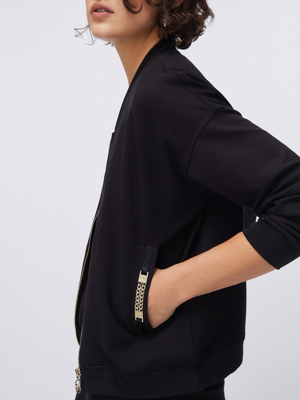 Felpa Zip Liu Jo da Donna - Nero