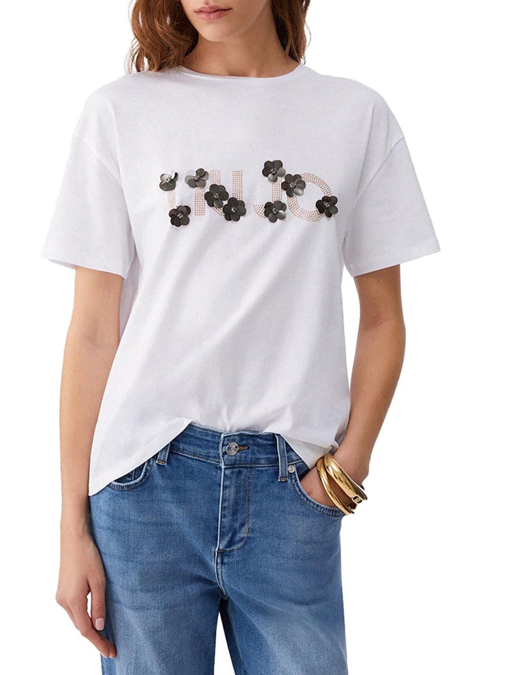 Liu Jo Liu Jo white T-shirt Donna Mod. WA6238 JS923 P9560 Bianco