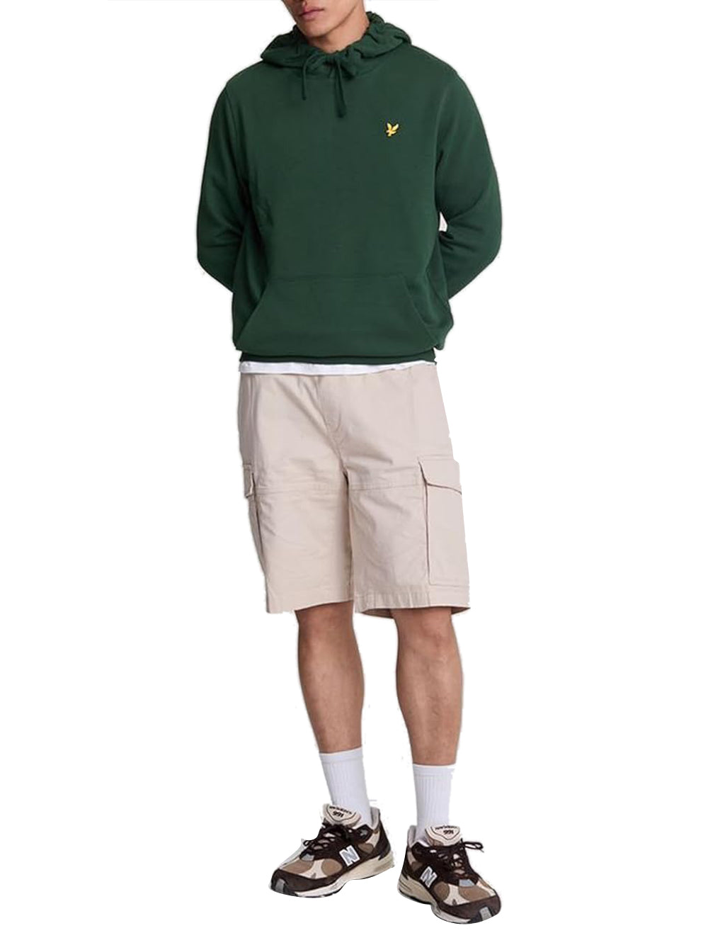 Lyle & Scott Felpa cappuccio Uomo Mod. ML416VOG W486 Verde