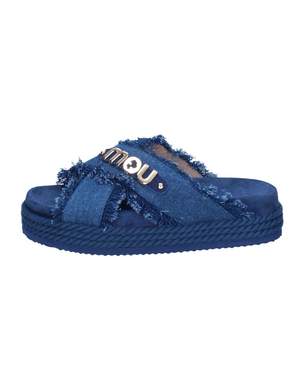 Mou Ciabatta Donna Mod. SW451004K CRISS-CROSS DENIM DENIM Blu