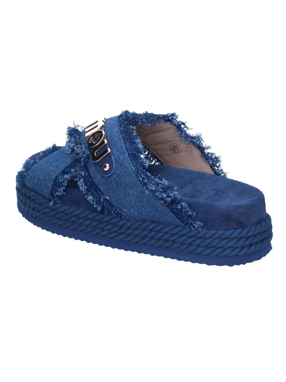 Mou Ciabatta Donna Mod. SW451004K CRISS-CROSS DENIM DENIM Blu