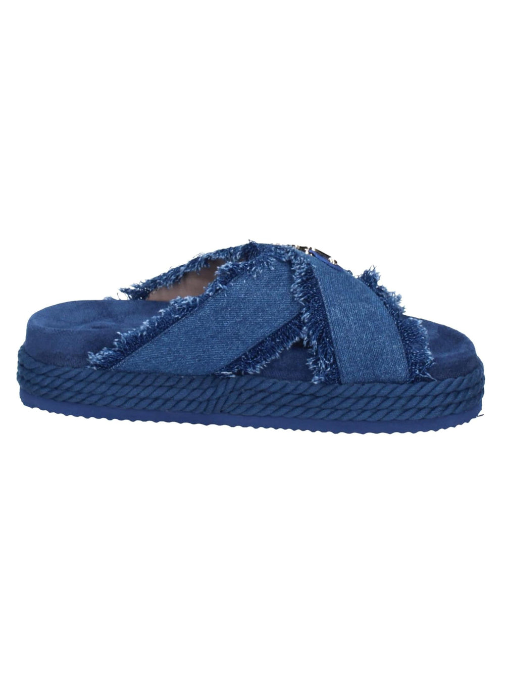 Mou Ciabatta Donna Mod. SW451004K CRISS-CROSS DENIM DENIM Blu