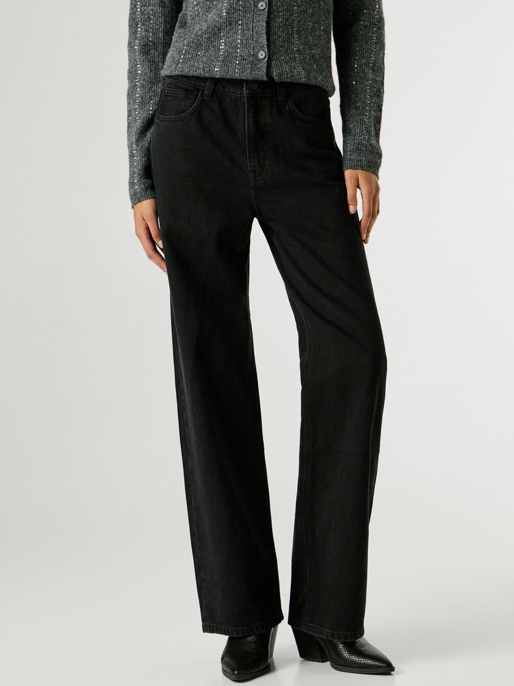 Jeans Straight Pepe Jeans Lexa da Donna - Nero