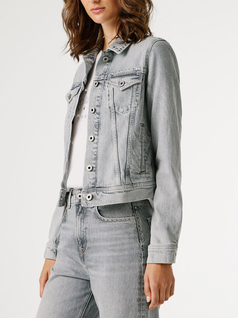 Giubbino di Jeans Pepe Jeans da Donna - Grigio
