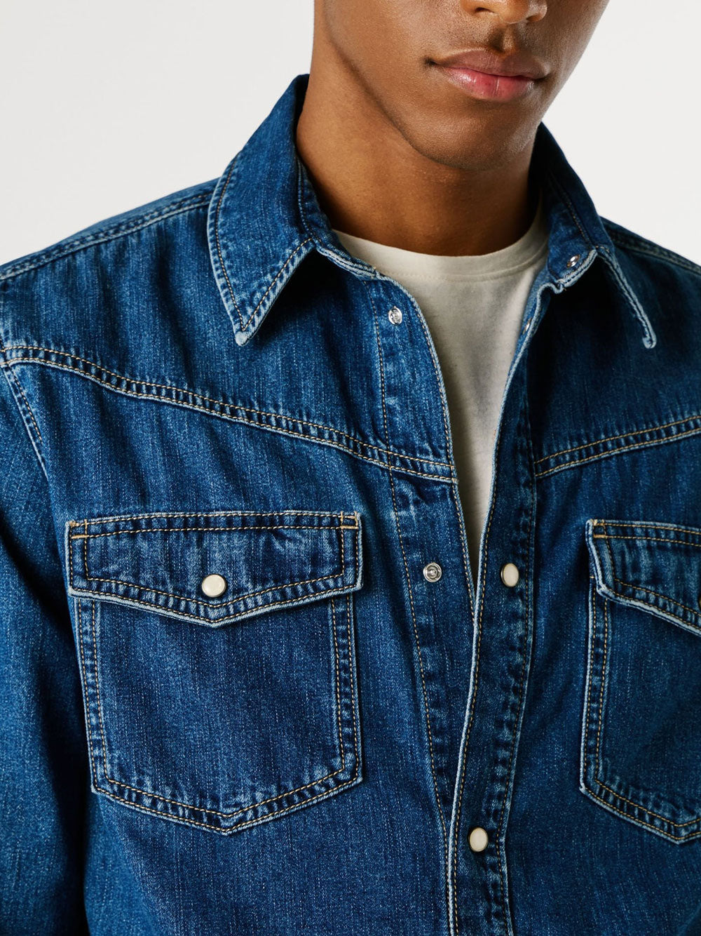 Camicia Jeans Pepe Jeans Brooks da Uomo - Denim