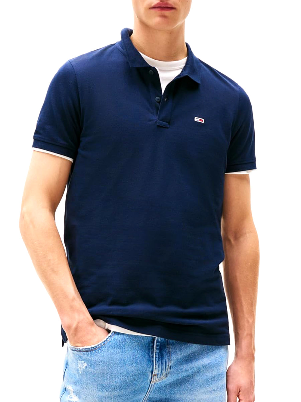 Tommy Hilfiger Polo Uomo Mod. DM0DM20676 C1G Dark Navy