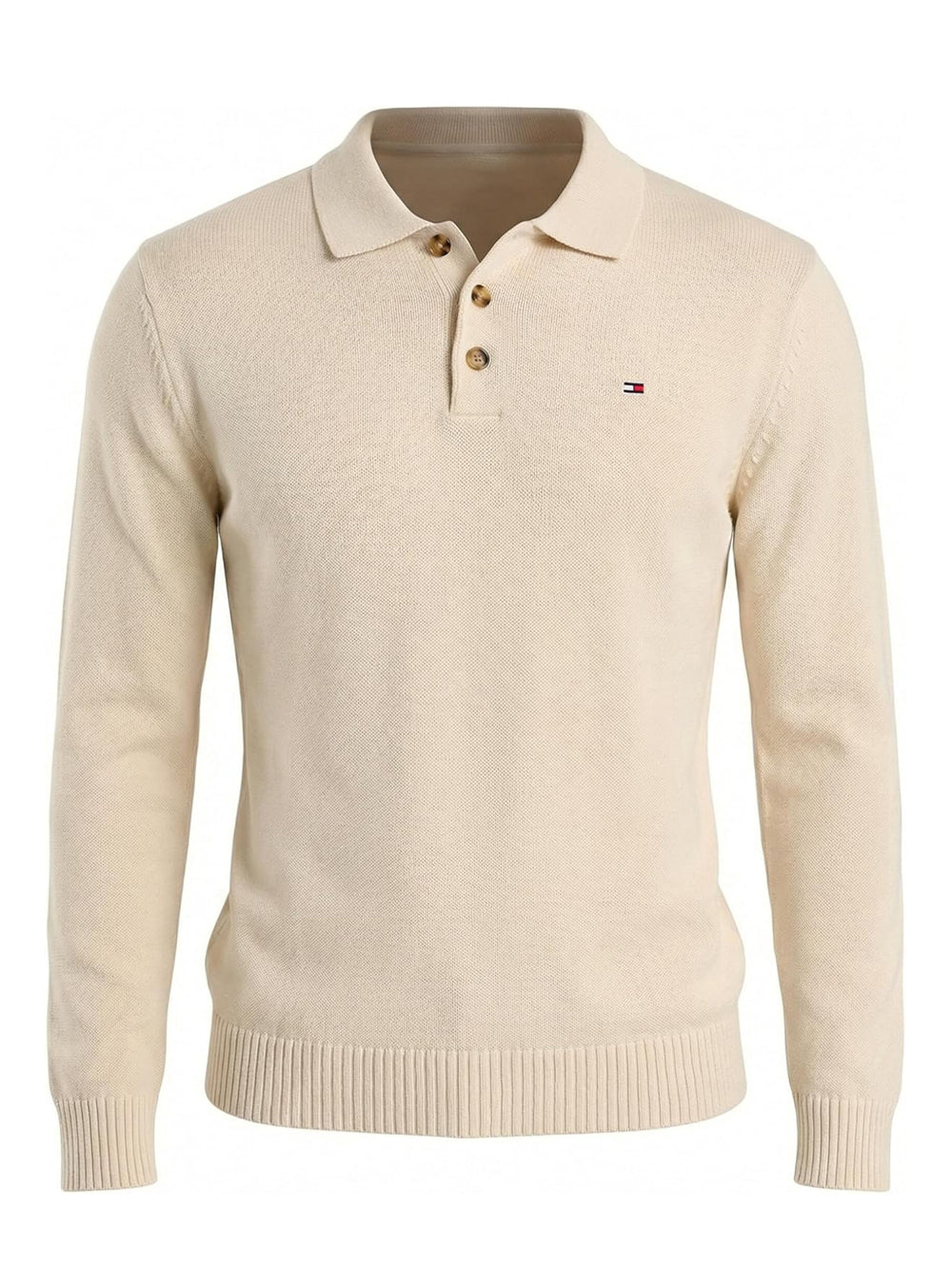 Tommy Hilfiger Tommy Hilfiger Polo Manica Lunga Uomo Mod. DM0DM22647 YBH Bianco