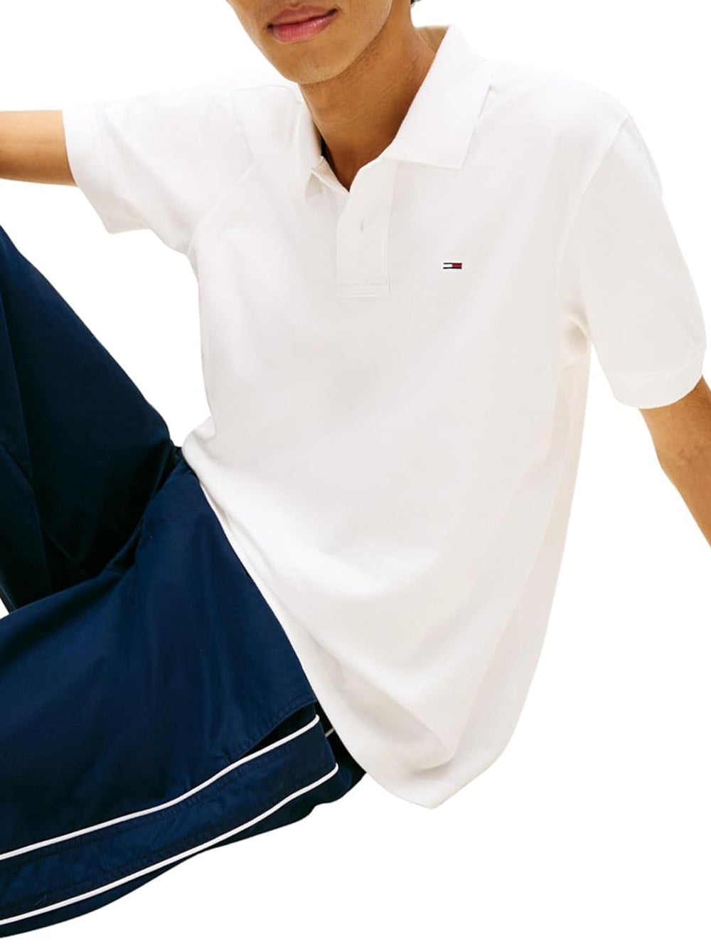 Tommy Hilfiger Tommy Hilfiger Polo Manica Corta Uomo Mod. DM0DM22711 YBL Bianco