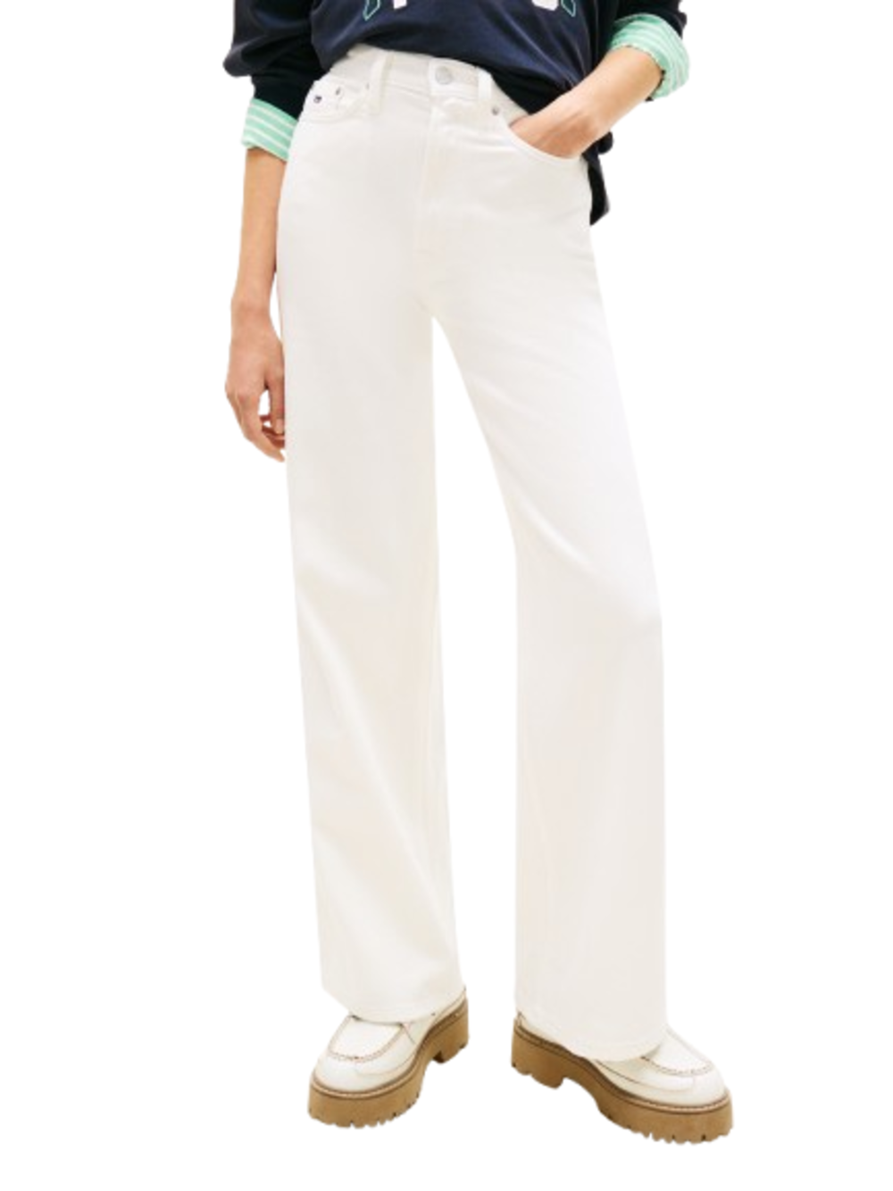 Tommy Hilfiger Tommy Hilfiger Pantalone 5 Tasche Donna Mod. DW0DW22648 1D0 Bianco