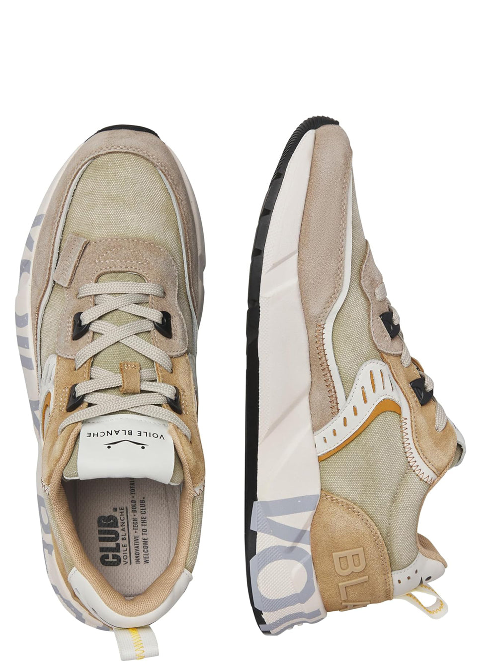 Voile Blanche Sneakers Uomo Mod. 0012017465-18 CLUB 01 1D52 Beige