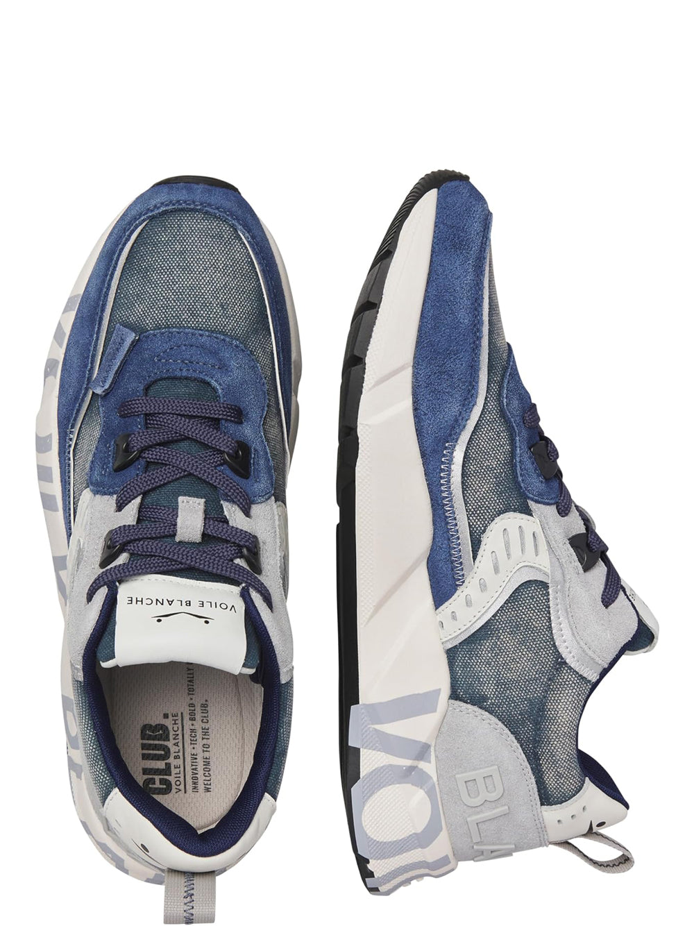 Voile Blanche Sneakers Uomo Mod. 0012017465-18 CLUB 01 3C67 Jeans Blu