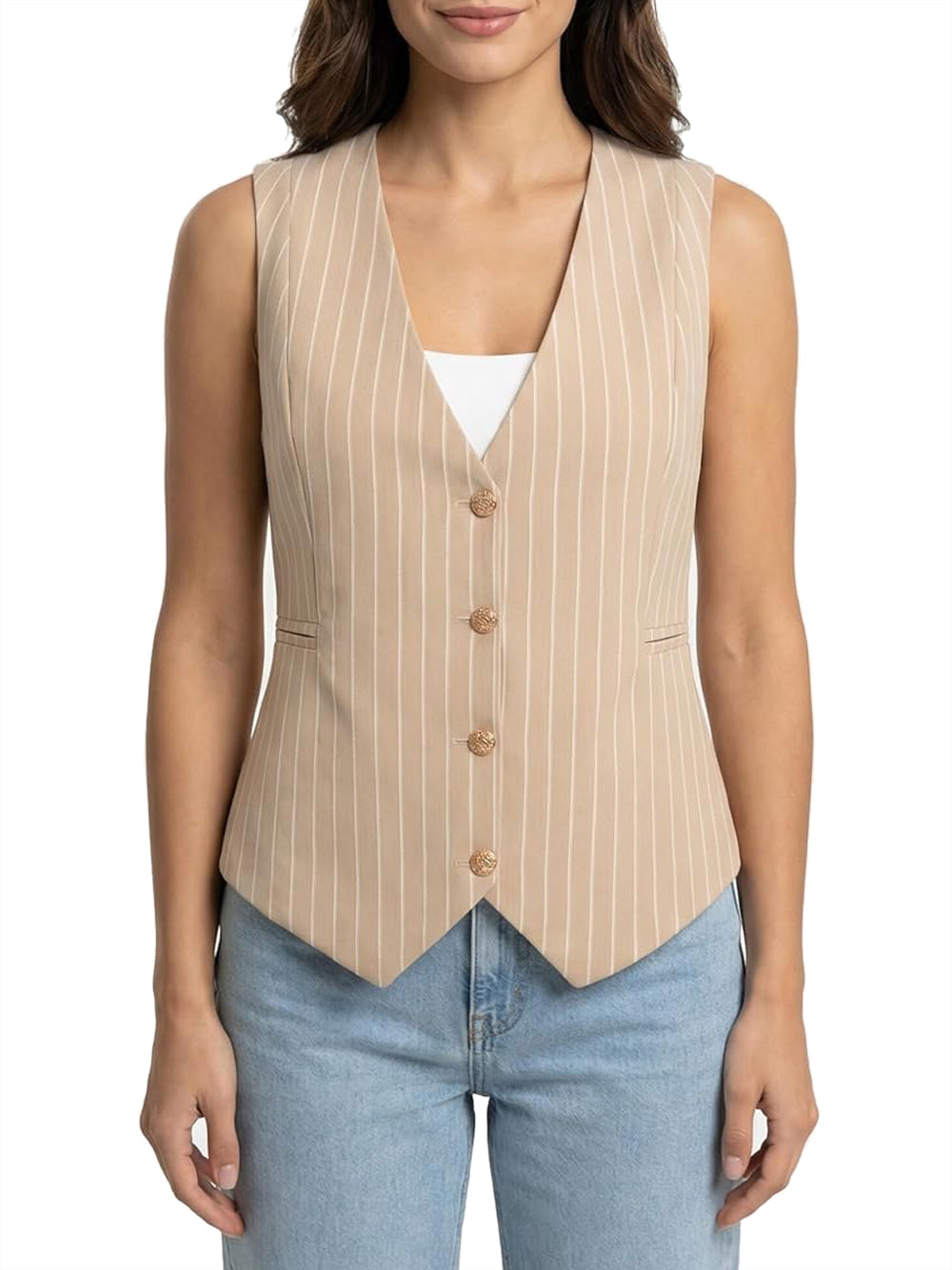 Yes Zee Gilet Donna Mod. G215 CA00 2222 Beige
