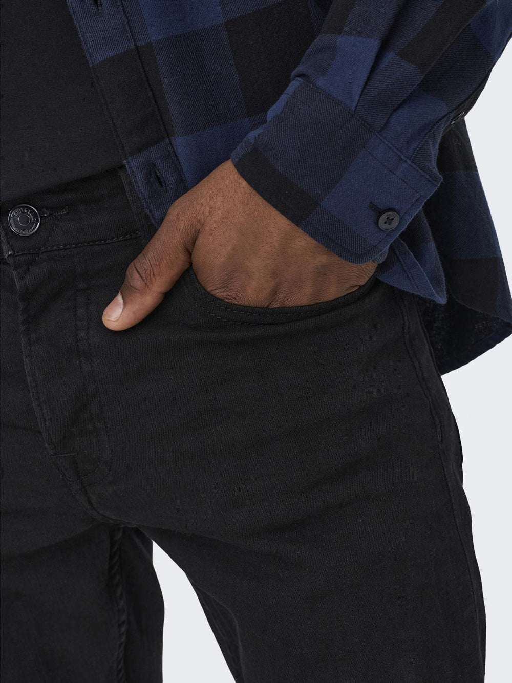 Only e Sons Jeans loom slim Nero