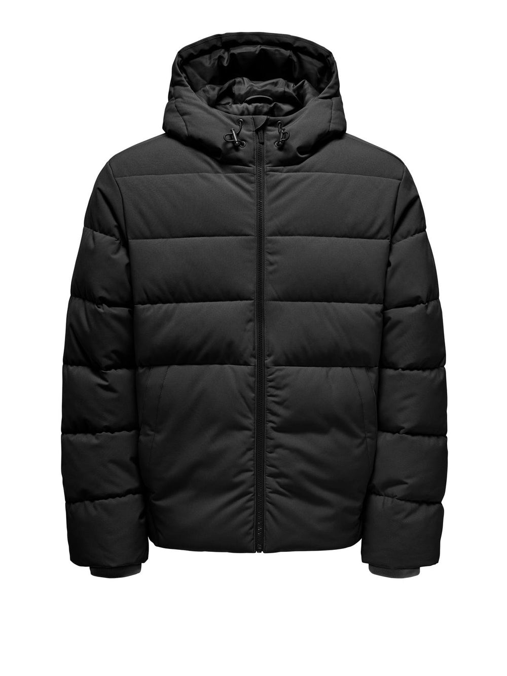 Only e Sons Piumino cappuccio basic Nero