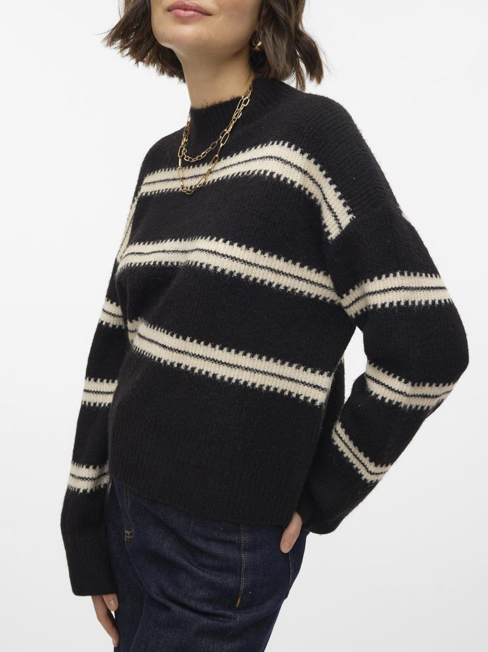 Vero Moda Maglioncino girocollo Dazzle Nero
