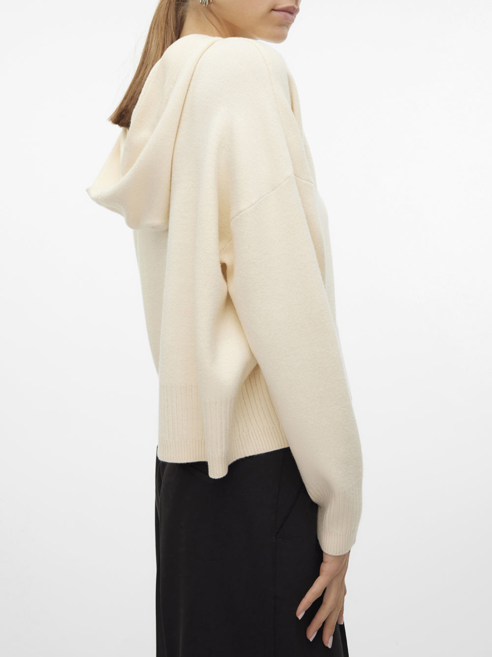 Vero Moda Maglioncino pullover con cappuccio Gold Bianco