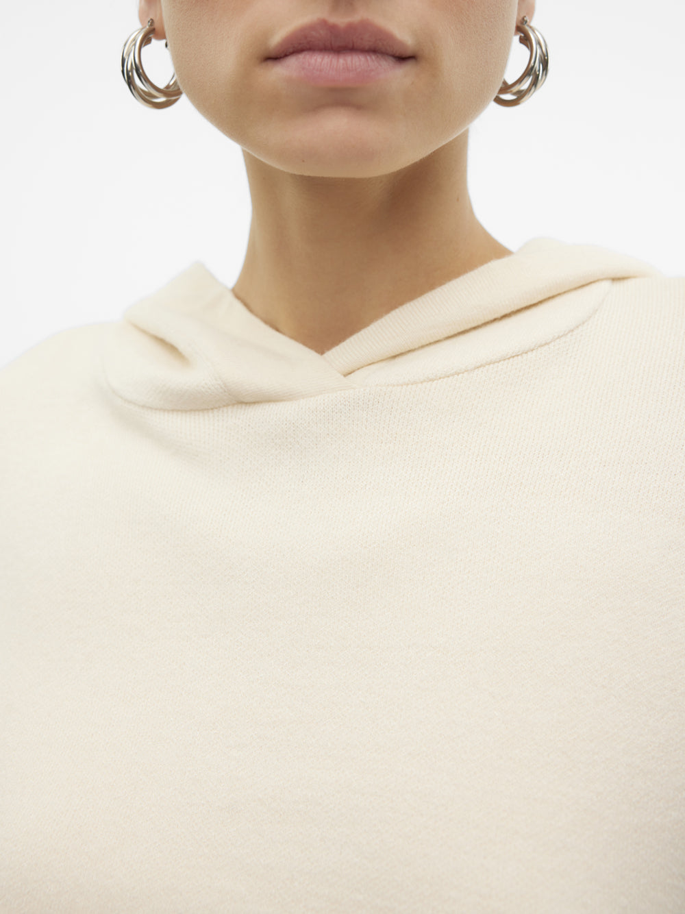 Vero Moda Maglioncino pullover con cappuccio Gold Bianco