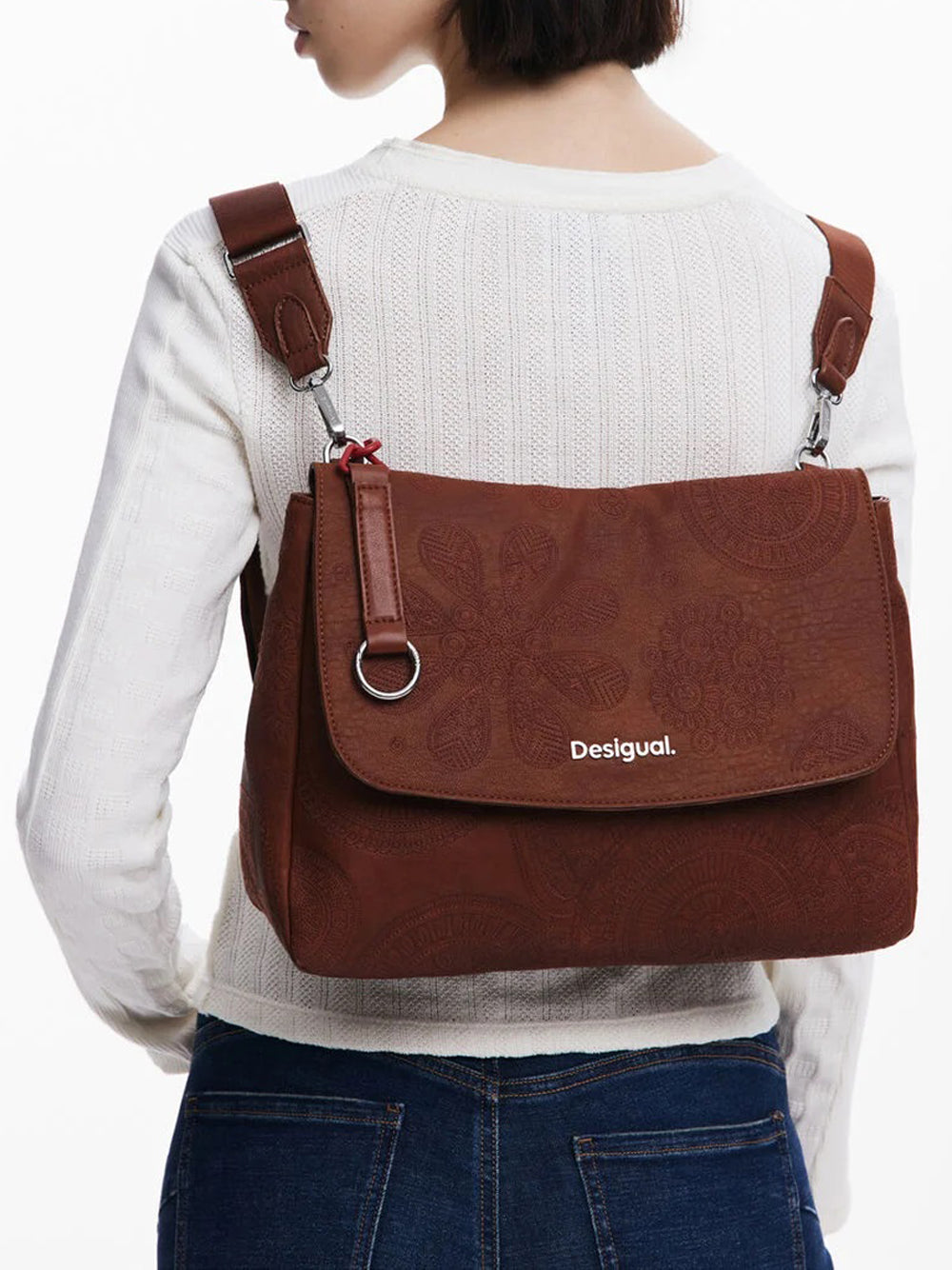 Desigual Borsa dejavu posadas convertibile in zaino Marrone