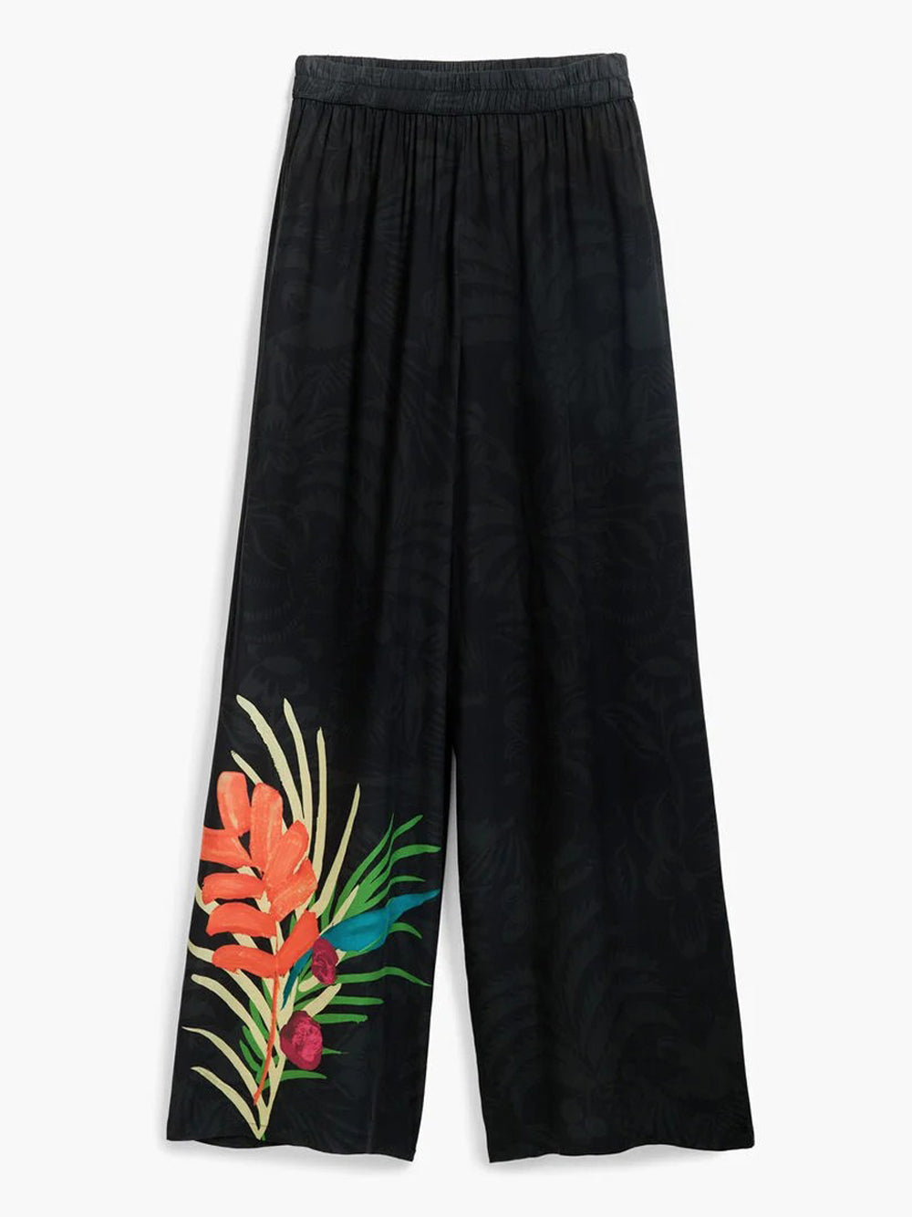 Desigual Pantalone con stampa tropicale Multicolore