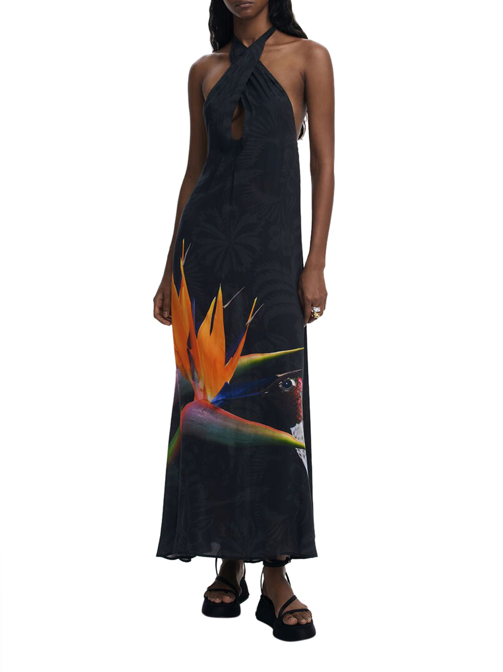 Desigual Abito lungo colibrì Multicolore