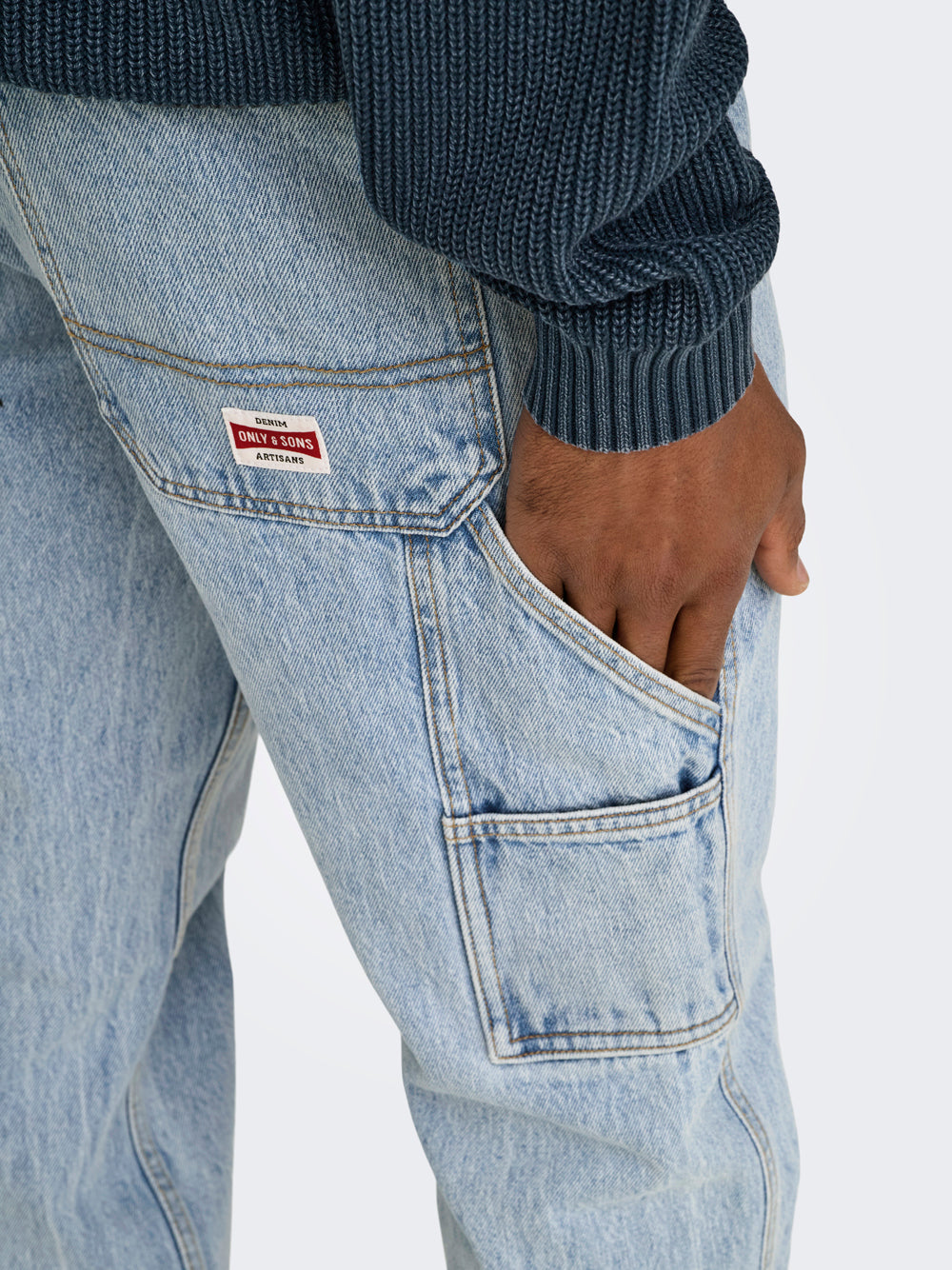 Only e Sons Jeans baggy worker chiaro Blu