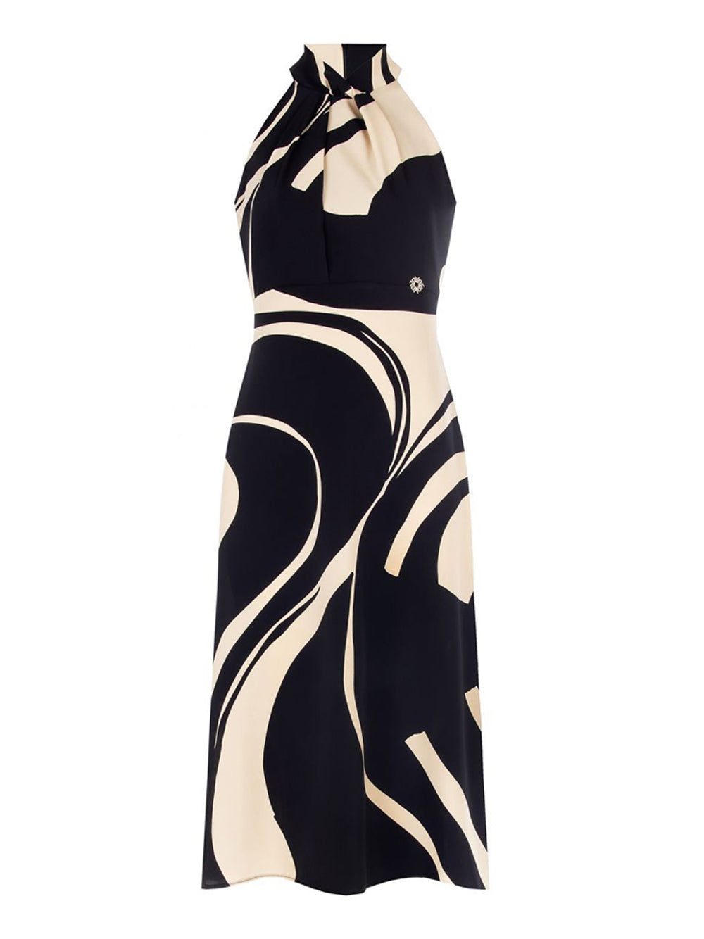 Rinascimento Abito midi stampa geometrica Beige