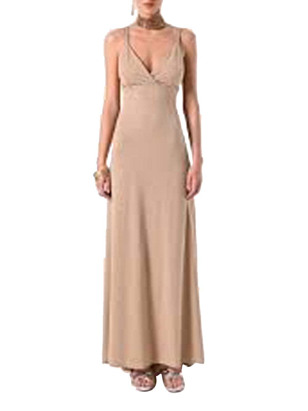 Rinascimento Abito lungo in lurex Oro