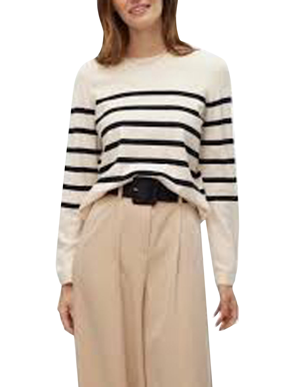 Vero Moda Pullover Saba con righe Bianco