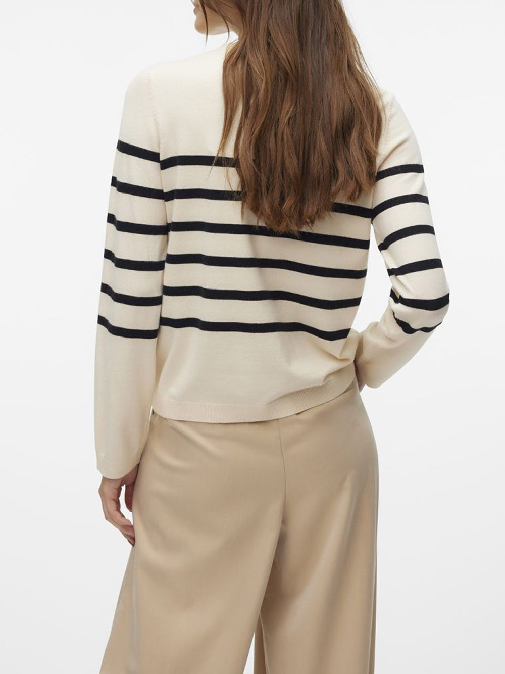 Vero Moda Pullover Saba con righe Bianco