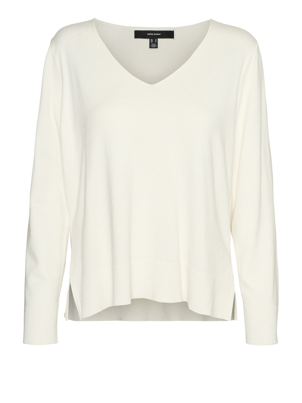 Vero Moda Pullover basic con spacchi laterali Bianco