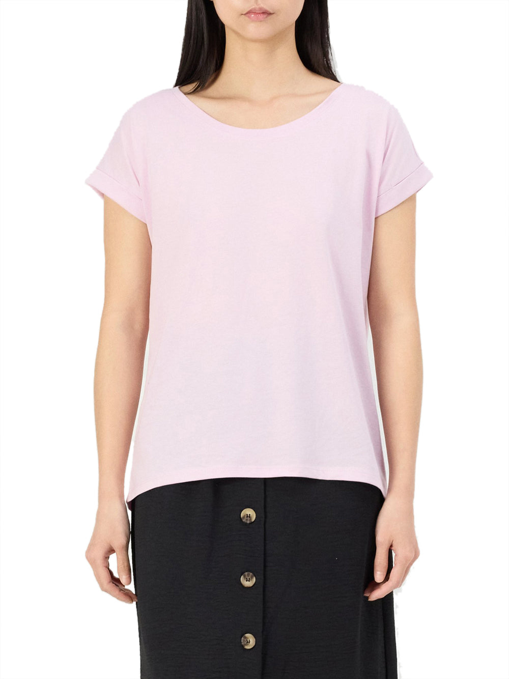 Vila Blusa bimaterica Rosa