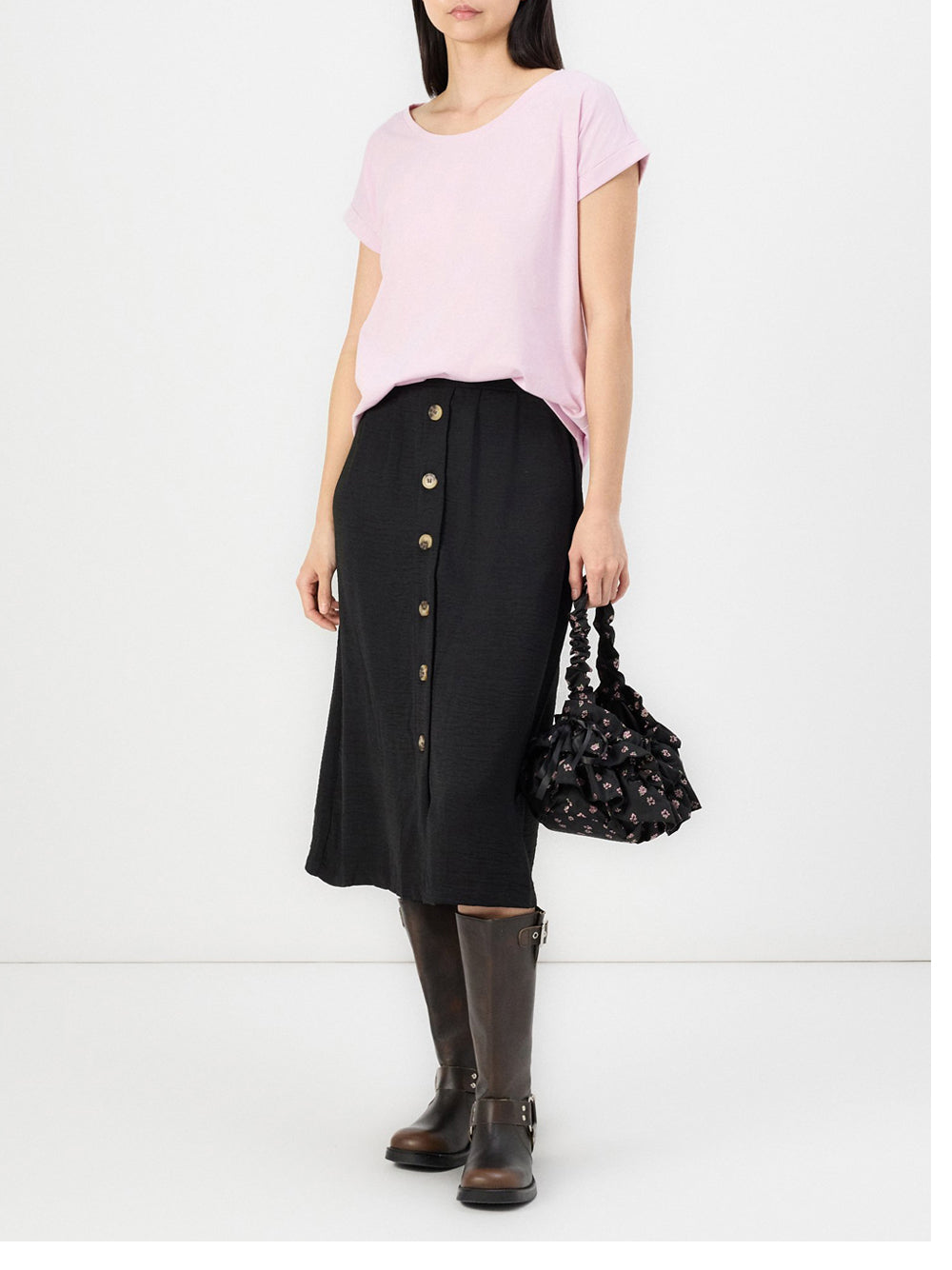 Vila Blusa bimaterica Rosa