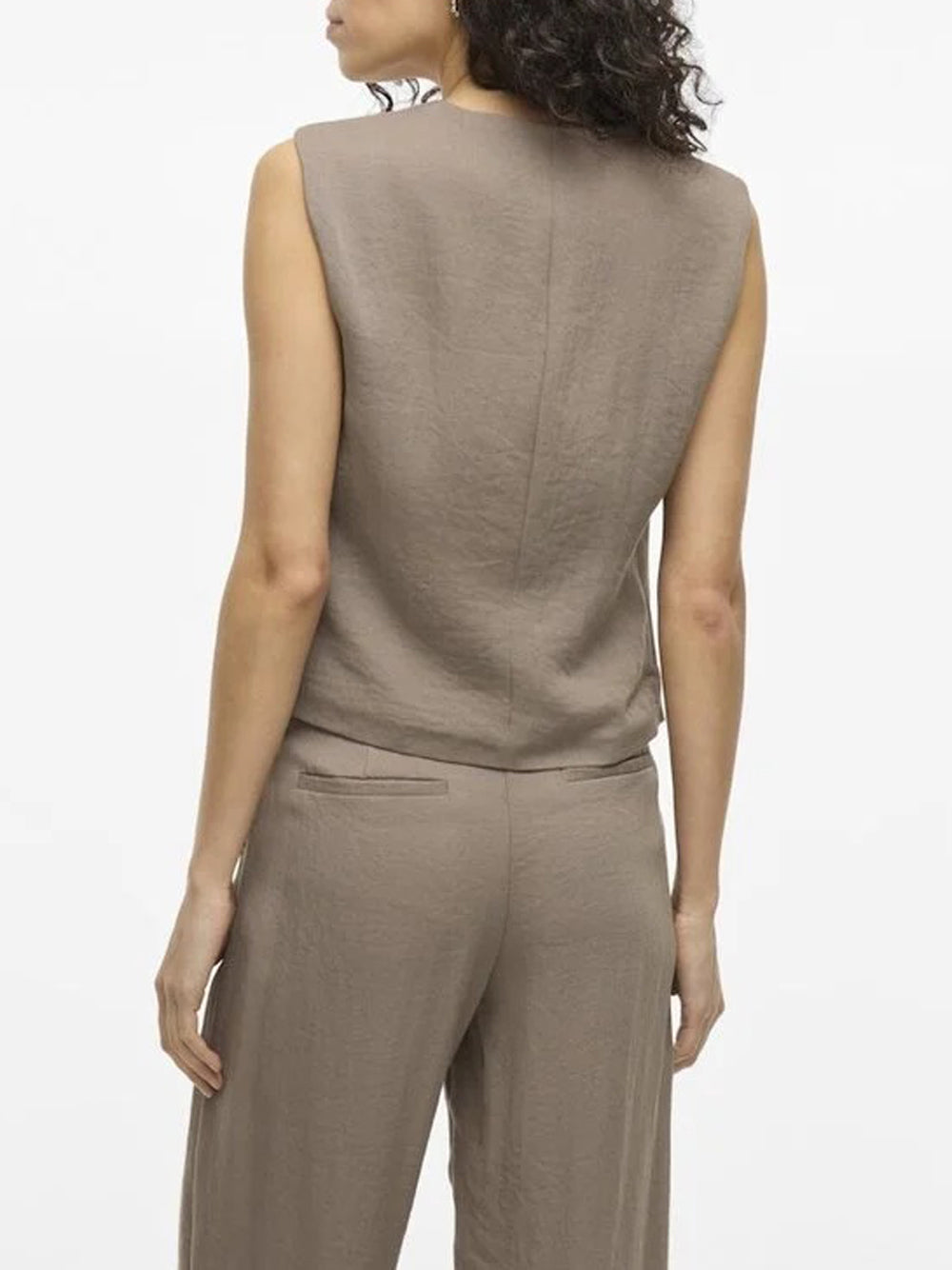Vila Gilet lea Marrone