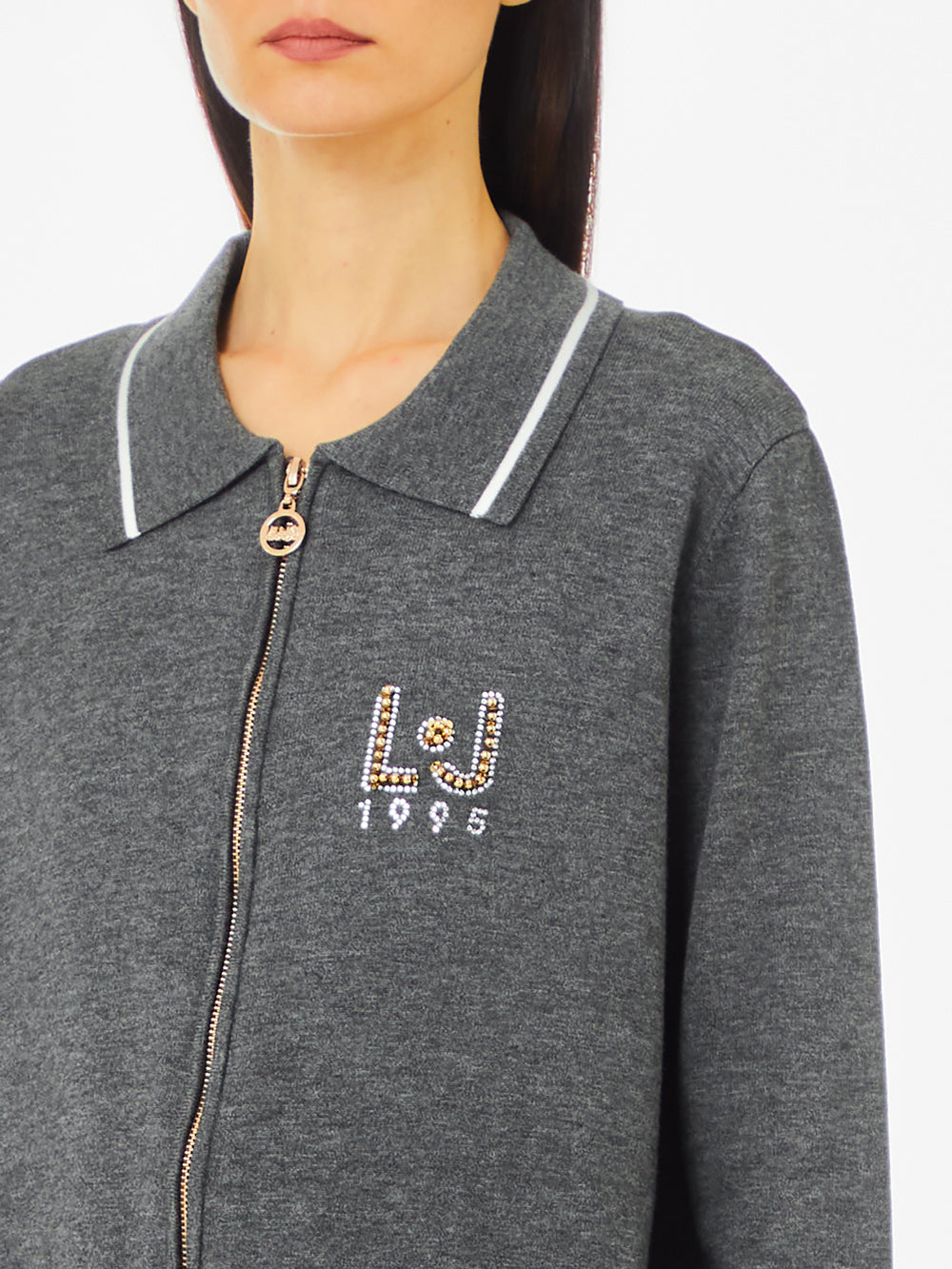 LIU.JO Maglione con zip Donna - modello TF4314MS63L Grigio
