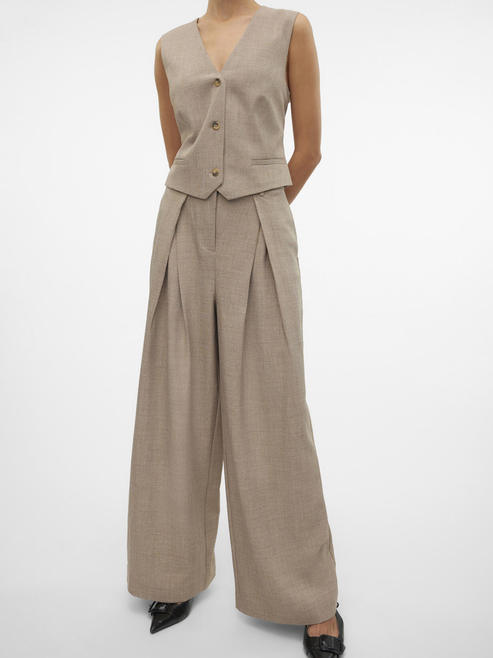 VERO MODA Pantalone Donna - Taupe modello 10310074 Marrone