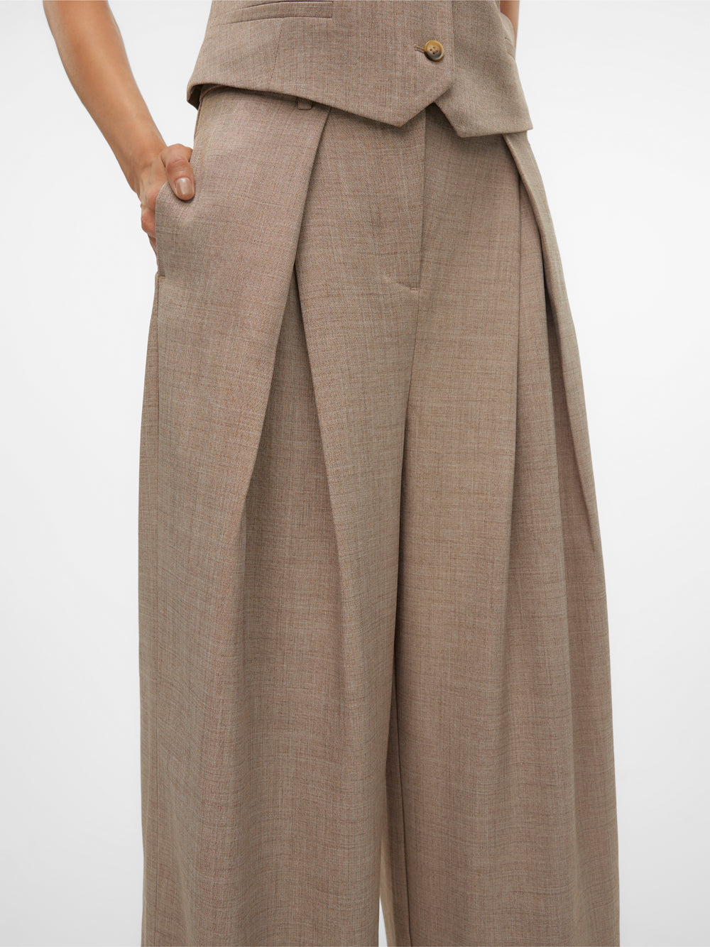 VERO MODA Pantalone Donna - Taupe modello 10310074 Marrone