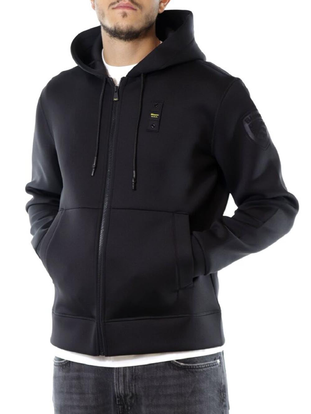 BLAUER Felpa con zip Uomo - modello 25WBLUF02093 Nero