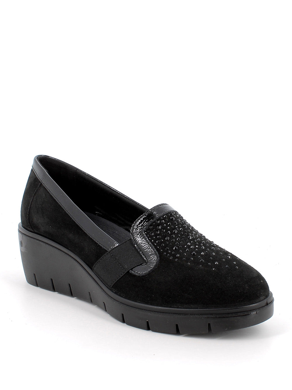 ENVAL SOFT Mocassini con zeppa Donna - modello 8766100 Nero