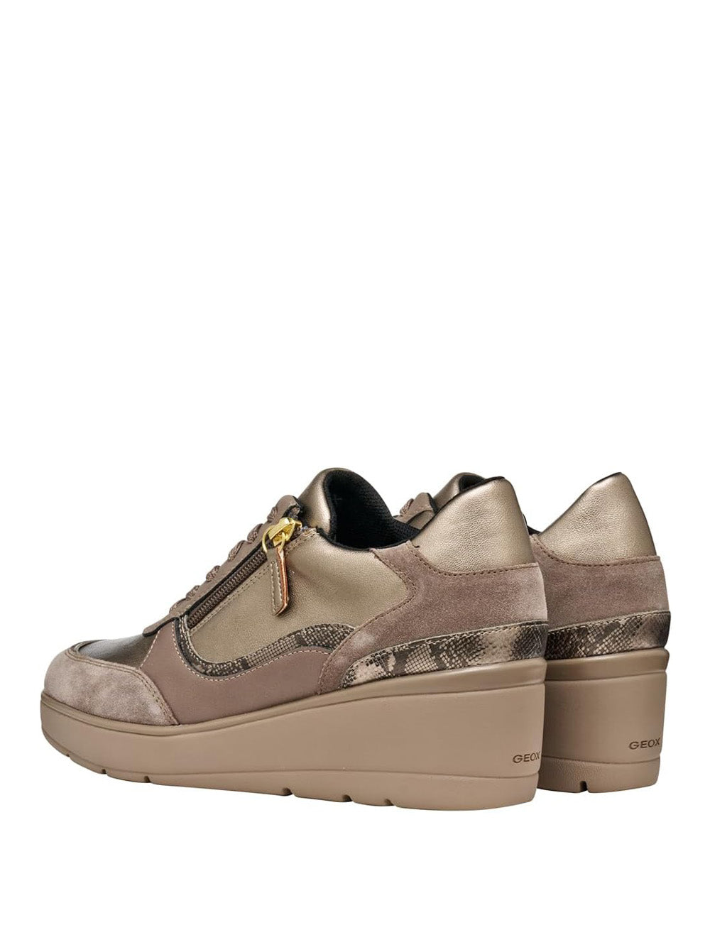 GEOX Sneakers con zeppa Donna - Taupe modello D46RAA 0AJ22 Marrone