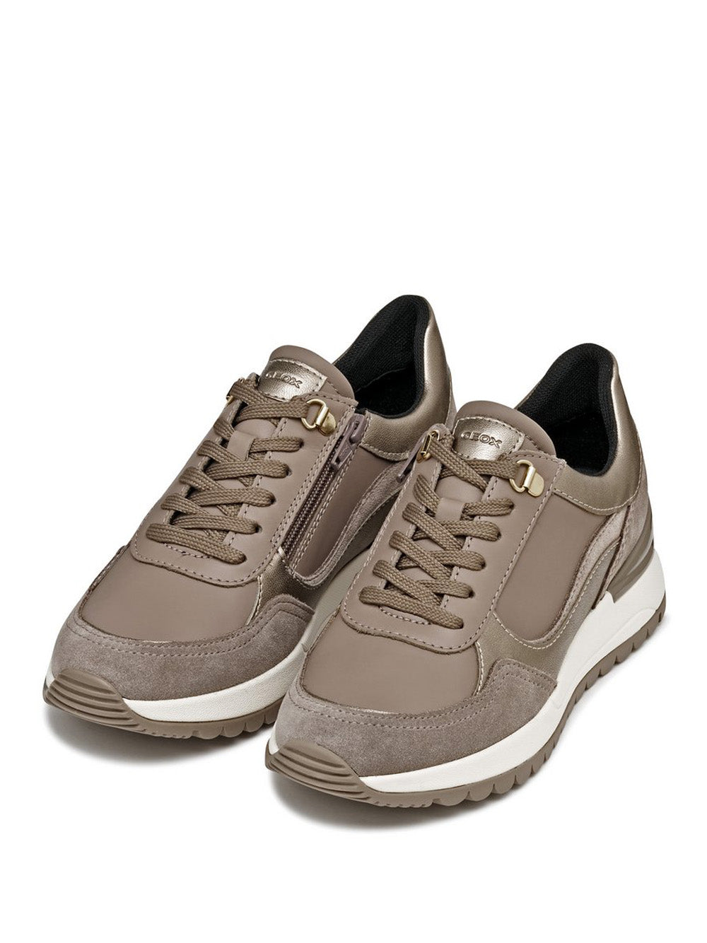 GEOX Sneakers con zeppa Donna - Taupe modello D5600A 8522 Marrone