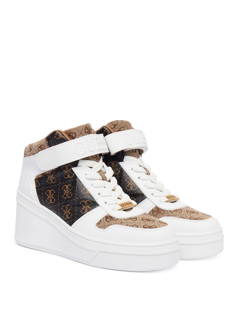GUESS Sneakers con zeppa Donna - modello FLFRUKFAL12 Beige