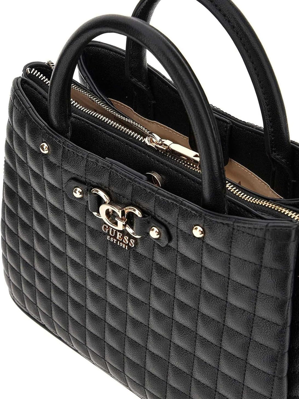 GUESS Borsa a Mano Trapuntata Donna - modello HWQG8424060 Nero